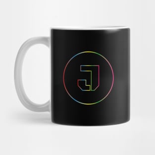 letter J colorful design Mug